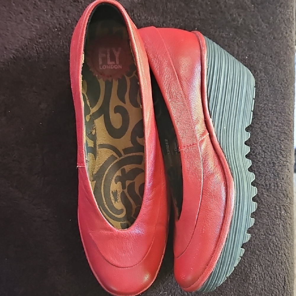 Fly London Red Platform Shoes